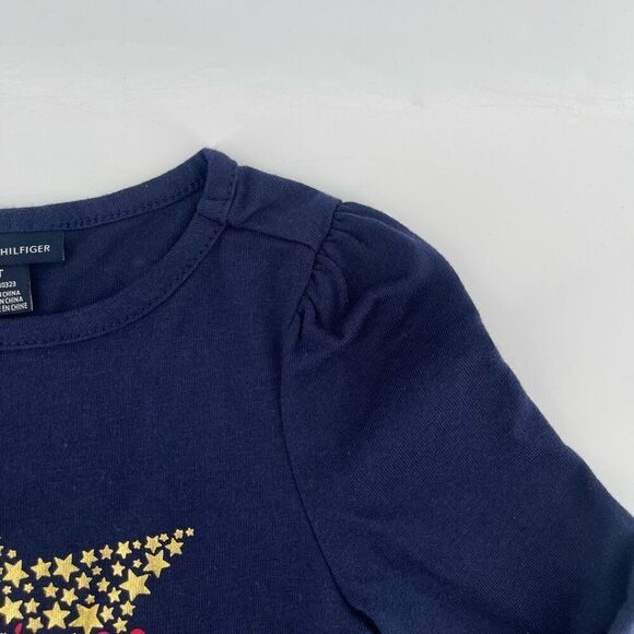 Tommy Hilfiger Toddler Girl’s Gold Star Long Sleeve Tee and Leggings Set 3T - Picture 6 of 15